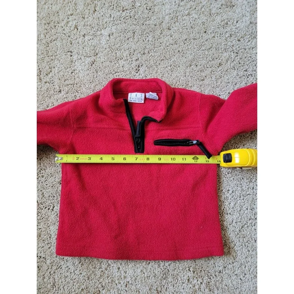VTG TKS Basics Baby Boy Size‎ 2T 100% Polyester Thermal Zip Up Collared Sweater